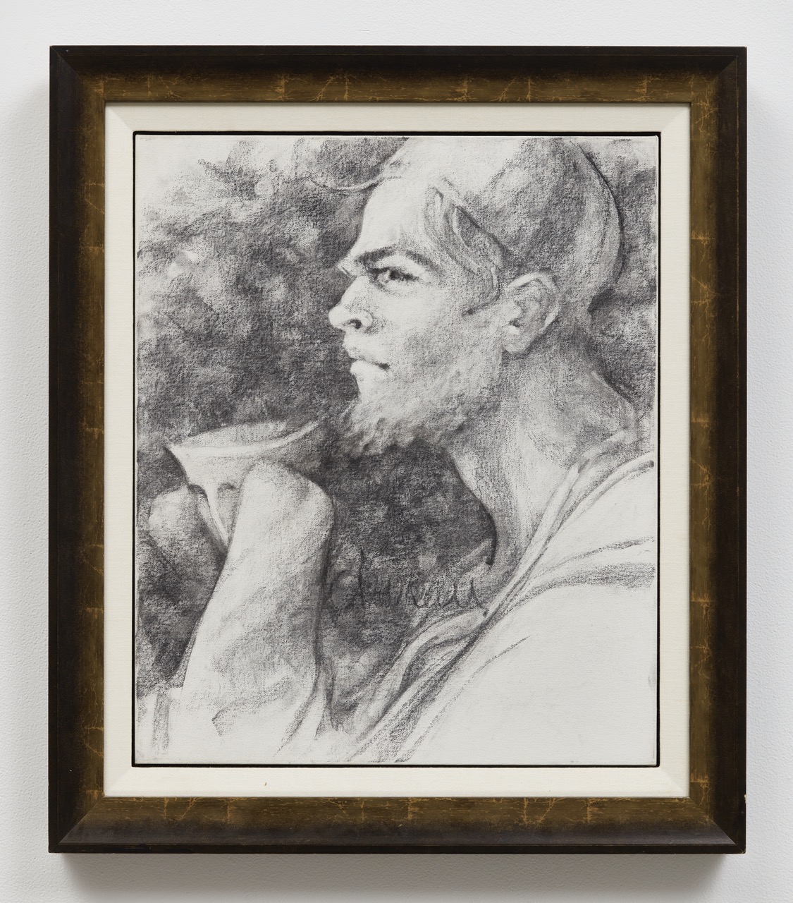 George Dureau, <i>Portrait of an Amputee</i>, 2004. Charcoal and oil wash on canvas, 30 1/2 x 26 1/2 in (77.5 x 67.3 cm)